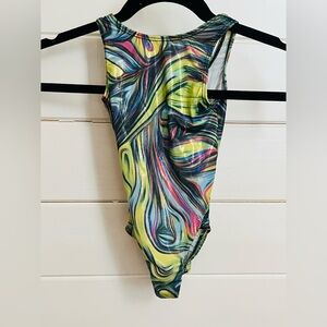 The Zone: Colorful Swirl Kids Girls gymnastics leotard